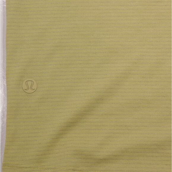 Lululemon Evolution Striped Yellow Tech Performance Golf Polo Shirt Men's Medium - Picture 6 of 6
